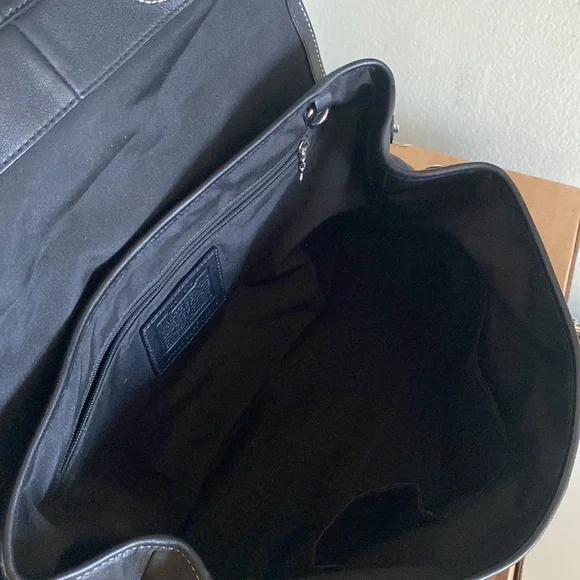 Coach purse handbag black 13"×10" with wallet - Picture 11 of 16